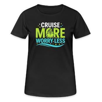 Cruising Granny, Grandma On Deck, - Women's Breathable T-Shirt - black - Front - AI Model Female 172 light (172cm)