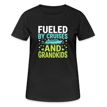 Cruising Granny, Grandma On Deck, - Women's Breathable T-Shirt - black - Front - AI Model Female 172 light (172cm)