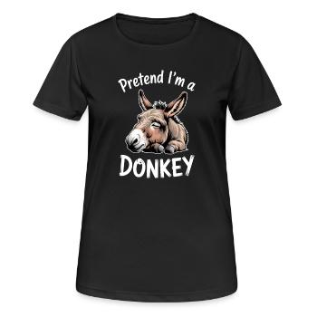 Donkey Sayings Donkey Funny Donkey Gift - Women's Breathable T-Shirt - black - Front - AI Model Female 172 light (172cm)