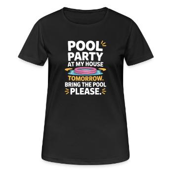 Fête à la piscine Amenez la piscine Fête d’été à la piscine en remarque - T-shirt respirant Femme - noir - Devant - AI Model Female 172 light (172cm)