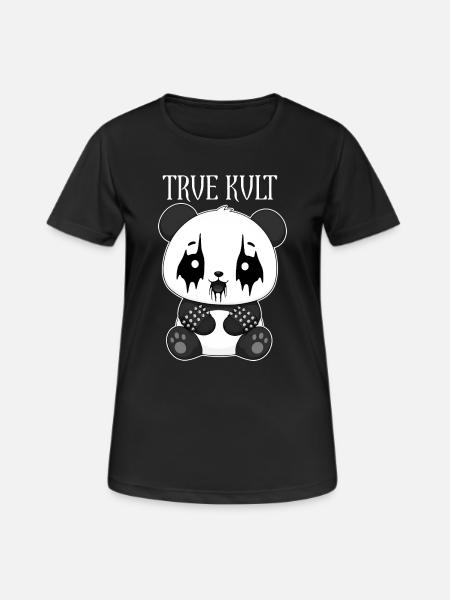 CUTE BLACK METAL PANDA - Women's Breathable T-Shirt - black