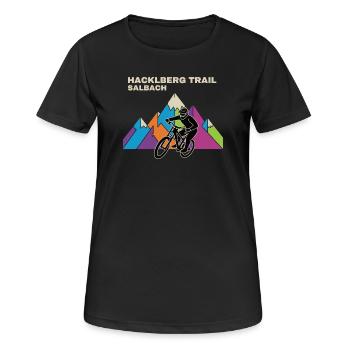 Vétérisme VTT sur Hacklberg Trail - T-shirt respirant Femme - noir - Devant - AI Model Female 172 light (172cm)