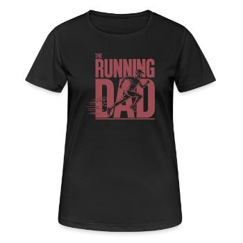 Laufender Papa The Running Dad Shirt - Frauen T-Shirt atmungsaktiv - Schwarz - Vorne - AI Model Female 172 light (172cm)
