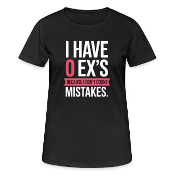 Ex Boyfriend I Have 0 Exs Separation Divorce Single - Women's Breathable T-Shirt - black - Front - AI Model Female 172 light (172cm)