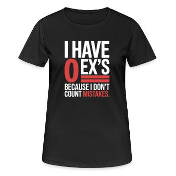 Ex Boyfriend I Have 0 Exs Separation Divorce Single - Women's Breathable T-Shirt - black - Front - AI Model Female 172 light (172cm)