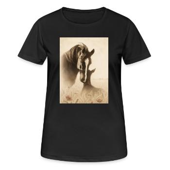 Traumwunder - Frauen T-Shirt atmungsaktiv - Schwarz - Vorne - AI Model Female 172 light (172cm)