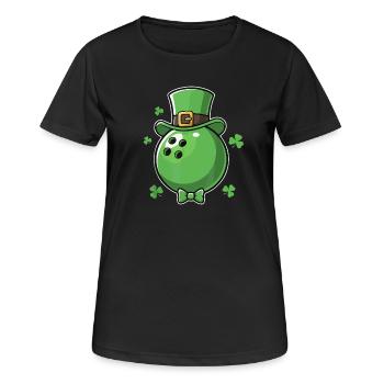 Leprechaun Bowling St. Patricks Day Hut - Frauen T-Shirt atmungsaktiv - Schwarz - Vorne - AI Model Female 172 light (172cm)