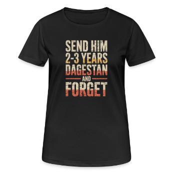 MMA Wrestling Mixed Martial Arts Send Him Dagestan - Frauen T-Shirt atmungsaktiv - Schwarz - Vorne - AI Model Female 172 light (172cm)