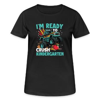Bereit, Kindergarten-Pre-K-Absolvent zu meistern - Frauen T-Shirt atmungsaktiv - Schwarz - Vorne - AI Model Female 172 light (172cm)