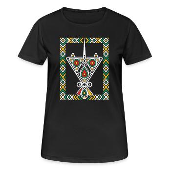 Bijoux de Kabylie - T-shirt respirant Femme - noir - Devant - AI Model Female 172 light (172cm)