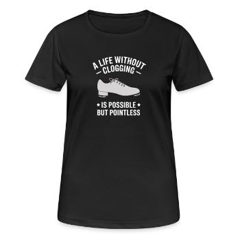 Cadeau du Bouchon de danse pour le bouchon - T-shirt respirant Femme - noir - Devant - AI Model Female 172 light (172cm)