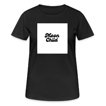 Moon Child Celestial Script - Women's Breathable T-Shirt - black - Front - AI Model Female 172 light (172cm)