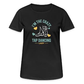 Stepptanz Stepptanzen Stepptänzer Geschenke - Frauen T-Shirt atmungsaktiv - Schwarz - Vorne - AI Model Female 172 light (172cm)