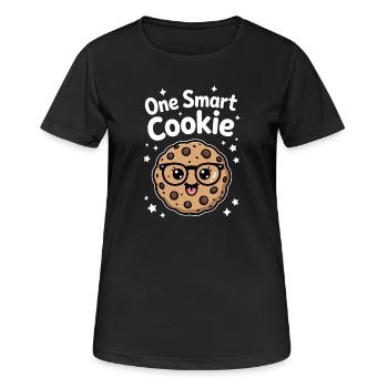 One Smart Cookie - Smart Cookie with Glasses - Women's Breathable T-Shirt - black - Front - AI Model Female 172 light (172cm)