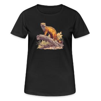 La mangouste de la mangouste - T-shirt respirant Femme - noir - Devant - AI Model Female 172 light (172cm)