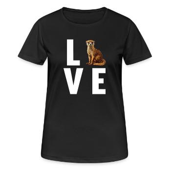 La mangouste de la mangouste - T-shirt respirant Femme - noir - Devant - AI Model Female 172 light (172cm)