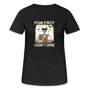 Skeleton Fun Fact I Don't Care - Women's Breathable T-Shirt - black - Front - AI Model Female 172 light (172cm)