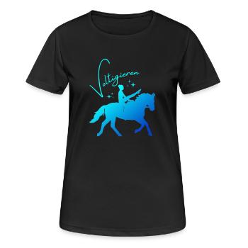 Moulin de voûte – Tenue sportive pour sauteurs - T-shirt respirant Femme - noir - Devant - AI Model Female 172 light (172cm)