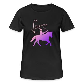 Moulin de voûte – Tenue sportive pour sauteurs - T-shirt respirant Femme - noir - Devant - AI Model Female 172 light (172cm)