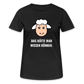 Das hätte man wissen können - Frauen T-Shirt atmungsaktiv - Schwarz - Vorne - AI Model Female 172 light (172cm)