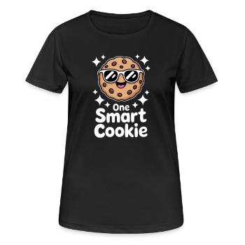 One Smart Cookie - Smart Cookie with Glasses - Women's Breathable T-Shirt - black - Front - AI Model Female 172 light (172cm)