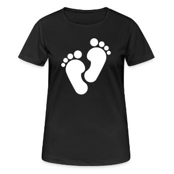 Pieds nus, pieds nus - T-shirt respirant Femme - noir - Devant - AI Model Female 172 light (172cm)