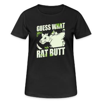 Rat, house rat, rat owner, rat lover - Women's Breathable T-Shirt - black - Front - AI Model Female 172 light (172cm)