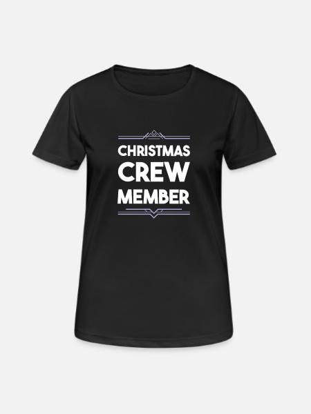 Christmas Crew - Frauen T-Shirt atmungsaktiv - Schwarz