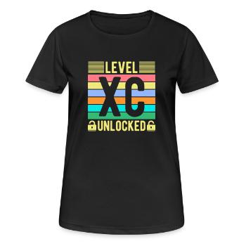 Funny XC Running Runner Gifts Unique Edition Gift - Frauen T-Shirt atmungsaktiv - Schwarz - Vorne - AI Model Female 172 light (172cm)