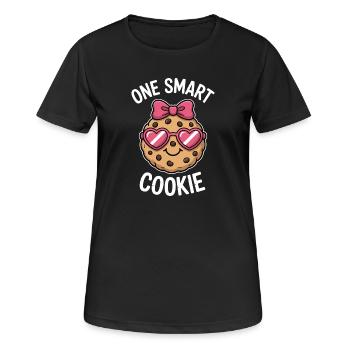 One Smart Cookie - Smart Cookie with Glasses - Women's Breathable T-Shirt - black - Front - AI Model Female 172 light (172cm)