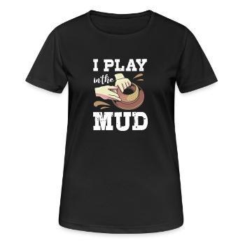 Töpferei - Frauen T-Shirt atmungsaktiv - Schwarz - Vorne - AI Model Female 172 light (172cm)