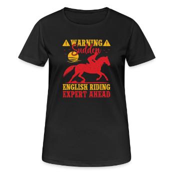 Hobby Horse Rider English Expert Ahead - Women's Breathable T-Shirt - black - Front - AI Model Female 172 light (172cm)