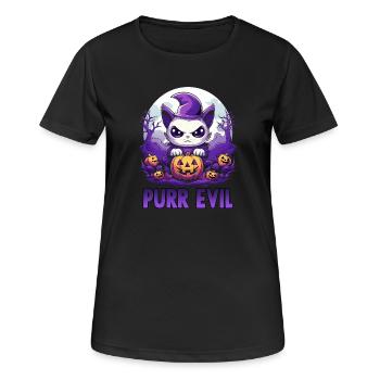 Kawaii Neko Anime Manga Halloween Katzen Community - Frauen T-Shirt atmungsaktiv - Schwarz - Vorne - AI Model Female 172 light (172cm)
