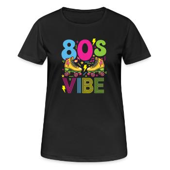 Fête nostalgique rétro des années 80 - T-shirt respirant Femme - noir - Devant - AI Model Female 172 light (172cm)