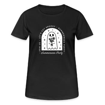 Summerween party summer halloween theme - Women's Breathable T-Shirt - black - Front - AI Model Female 172 light (172cm)