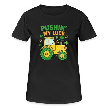 Tente ma chance Tracteur de la Saint-Patrick - T-shirt respirant Femme - noir - Devant - AI Model Female 172 light (172cm)