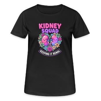 Kidney Squad Keep It Renal - Frauen T-Shirt atmungsaktiv - Schwarz - Vorne - AI Model Female 172 light (172cm)