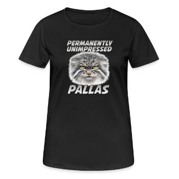 Pallas Cat Manul Humour T Pallas Cats - T-shirt respirant Femme - noir - Devant - AI Model Female 172 light (172cm)
