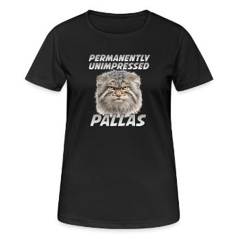 Manul Wildcat Coffee Sarcasm Cats Fans - Women's Breathable T-Shirt - black - Front - AI Model Female 172 light (172cm)