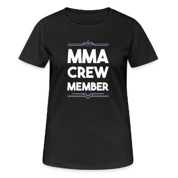 Mma Crew - Frauen T-Shirt atmungsaktiv - Schwarz - Vorne - AI Model Female 172 light (172cm)