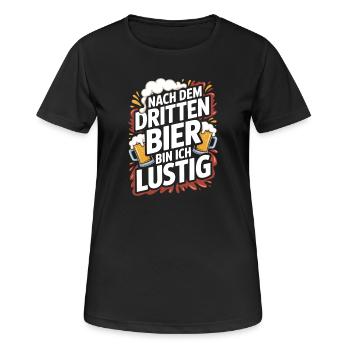 Bier Nach Dem Dritten Bier Lustig JGA Party Malle - Frauen T-Shirt atmungsaktiv - Schwarz - Vorne - AI Model Female 172 light (172cm)