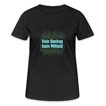 Gestern: Stromausfall Kein WLAN Kein Internet - Frauen T-Shirt atmungsaktiv - Schwarz - Vorne - AI Model Female 172 light (172cm)