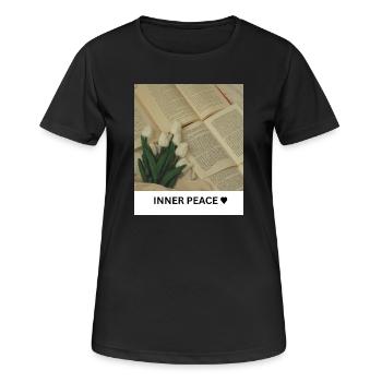 inner peace - Women's Breathable T-Shirt - black - Front - AI Model Female 172 light (172cm)
