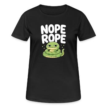  Nope Rope Lustiges Mürrisches Grünes - T-shirt respirant Femme - noir - Devant - AI Model Female 172 light (172cm)