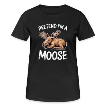Elch Sprüche Elche Lustiges Elch Geschenk - Frauen T-Shirt atmungsaktiv - Schwarz - Vorne - AI Model Female 172 light (172cm)