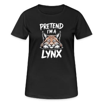 Lynx Dictions Lynx Drôle de cadeau de lynx - T-shirt respirant Femme - noir - Devant - AI Model Female 172 light (172cm)