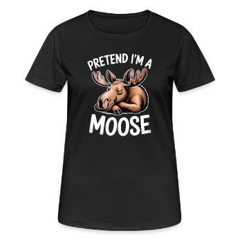 Elch Sprüche Elche Lustiges Elch Geschenk - Frauen T-Shirt atmungsaktiv - Schwarz - Vorne - AI Model Female 172 light (172cm)