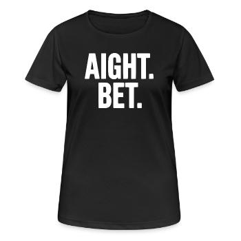 Alles klar. Wette. - Frauen T-Shirt atmungsaktiv - Schwarz - Vorne - AI Model Female 172 light (172cm)