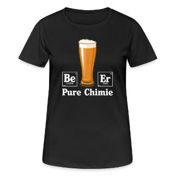 Pure chimie - T-shirt respirant Femme - noir - Devant - AI Model Female 172 light (172cm)
