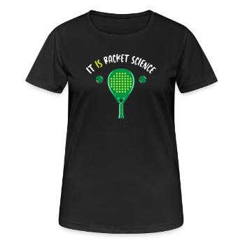 It_Is_Racket_Science - Women's Breathable T-Shirt - black - Front - AI Model Female 172 light (172cm)
